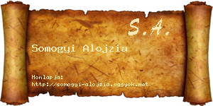 Somogyi Alojzia névjegykártya